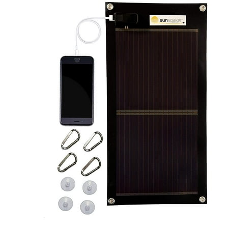 Sunsoaker Solar Charger: Flexible Solar Panel + Solar Phone Charger for iPhone Android Tablets & Other Electronic Devices -