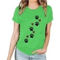 thumbnail image 2 of Pimelu Valentines Shirts for Women Womens Shirts Womens Tops Dressy Casual Valentines Day Fashion Heart Dog Paw Graphics Print Tshirt Ladies Short Sleeve Plus Size Blouses, 2 of 3