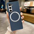 thumbnail image 3 of Galaxy Z Fold 5 Case Imitation Carbon Fiber Texture Magnetic Shockproof Cover Red, 3 of 5