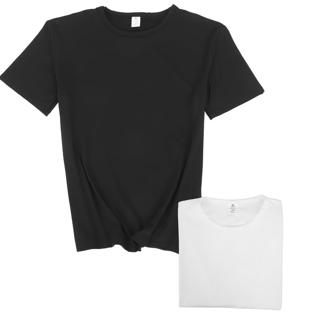 ADDHAT 2Ud Camisetas Manga Corta Cuello Redondo Color Surtido Ajustado