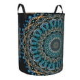 thumbnail image 2 of Balery Mandala Round Laundry Basket with Handles Waterproof Freestanding Laundry Hamper for Clothes Toys in the Dorm and Family-Small, 2 of 8
