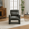 thumbnail image 2 of Pawverly Contemporary Accent Armchair, Soft Boucle Sherpa Upholstered Leisure Chair with Arms and Waist Pillow, Modern Single Sofa Chair for Living Room, Bedroom, Apartment or Office, Cozy Green, 2 of 9