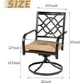 thumbnail image 2 of SUNCROWN Outdoor Dining Swivel Black Wrought IronChairs with Cushions Patio Metal  Rocker Chairs  (Set of 2 ), 2 of 7