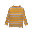 thumbnail image 2 of NAISIBABY Toddler Girls Long Sleeve Tops, Breathable Comfy Pleated Neckline Cute Prints Casual Shirts Yellow, 2 of 3