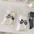 thumbnail image 3 of Calcetines japoneses de encaje para niñas, calcetines bonitos y dulces con lazo de Lolita para mujer, calcetines femeninos de estilo universitario JK en blanco y negro, 3 of 6