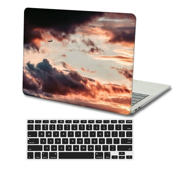 KSK KAISHEK Hard Shell Cover for MacBook Air 13 inchs( Retina Display, 2022 - 2018) + Black Keyboard Cover Model A2337 m1&A2179&A1932, USB Type-C Sky Series 1154
