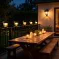 thumbnail image 4 of Luces solares de jardín Exterior impermeables tipo molino de viento hexagonal • Iluminación solar para jardines • Lámpara decorativa de acento para el patio del césped, 4 of 8