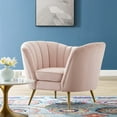 thumbnail image 7 of Modway Opportunity Modern Performance Velvet Armchair in Pink Finish, 7 of 7