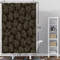 thumbnail image 3 of Tchckioa Fall Leaves Shower Curtain for Bathroom,Waterproof Hooks Bath Curtain,Black,72x72, 3 of 6