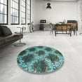 thumbnail image 4 of Ahgly Company Machine Washable Indoor Rectangle Contemporary Green Area Rugs, 5' x 7', 4 of 7