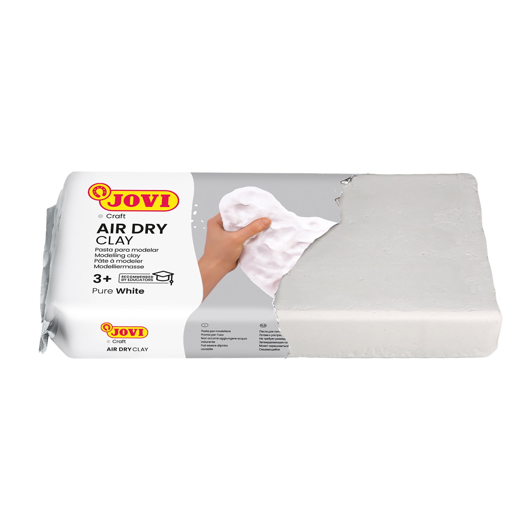 JOVI Air Dry Clay, White, 2.2lb Bar, Pack of 2