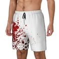 thumbnail image 5 of Mens Blood Splatter Swimming Trunks with Compression Liner Beach Quick Dry Swim Shorts, 5 of 6