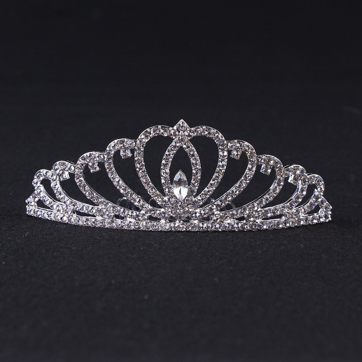 ⭐︎tiara⭐︎ IEMIEBSHA Rhinestone Alloy Crystal Tiara Princess Crown, 6