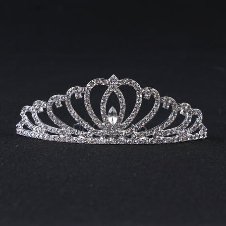 WHAMVOX Heart Shape Tiara Crown Sparkling Rhinestone Tiara Wedding Pageant Tiara Crown Bridal Hair Accessories