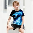 thumbnail image 4 of Kids T-Shirt Clothes for Boys T Shirt 3D Graphic Print Crew Neck Short Sleeve Tops Tee Summer Shirts 6-14 Years, 4 of 7