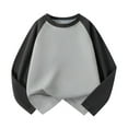 thumbnail image 1 of Chemises pour Filles, Manches Longues, Raglan, Baseball, Gris 2-3 Ans, 1 of 3