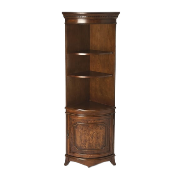 Dowling Olive Ash Burl Corner Cabinet