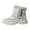 Grey, variant on Boots For Women Winter Snow Boots Fashionable Solid Color Ankle Boots With Fleece For Ultimate Comfort And Warmth In Cold Weather Seasons Grey