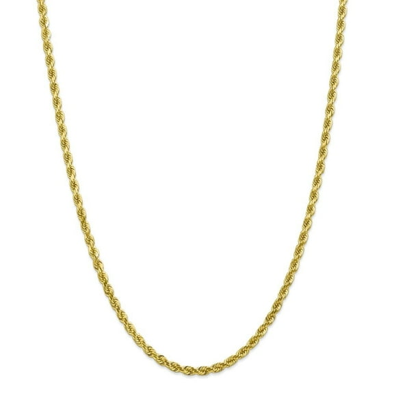 Auriga Fine Jewelry 10K Yellow Gold 4 mm Diamond-cut Rope Chain Necklace for Women 16"