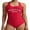 Red, variant on Asoul Athletic Swimsuits for Womens Adjustable Strap One Piece Sport Bathing Suits Cross Back Swimwear