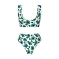 thumbnail image 5 of Daiia Blue Sunflowers Women's Bikini Set Two Piece Swimsuit High Waisted Bikini Adjustable Straps Bikini Perfect for Beach, Pool, and Summer Vacation-X-Large, 5 of 9