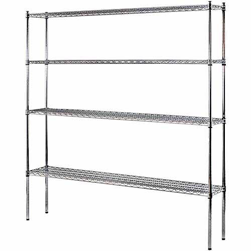 Muscle Rack 72"W x 12"D x 74" H HeavyDuty 4Tier Wire Shelving Unit
