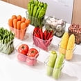 thumbnail image 3 of Freezer Storage Bins, Clear Stackable Plastic Organizer with Handles for Food, Meat, Vegetables, 3 of 9