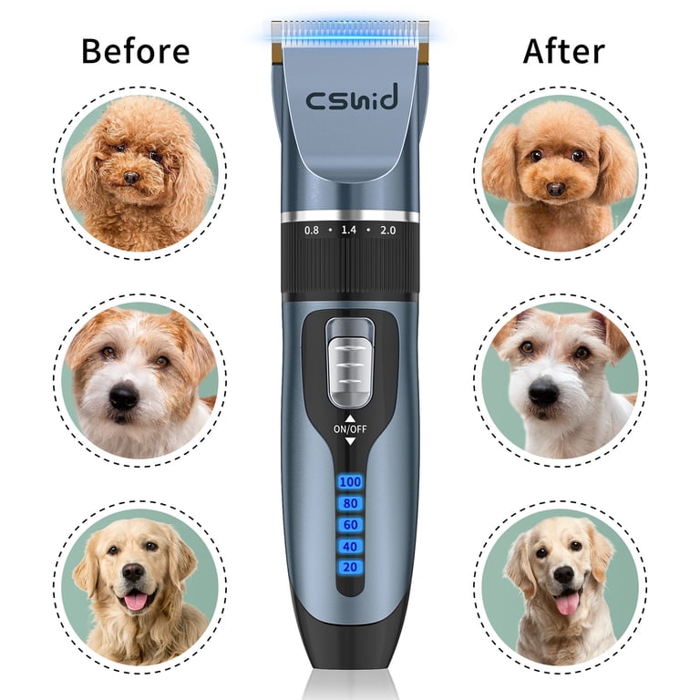 Cshidworld Dog Hair Clippers Professional LED Grooming Kit photo 2