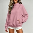 thumbnail image 4 of Maplenight Womens Mock Neck Sweatshirt Raglan Sleeve Loose Fit Oversized Pullover Tops Long Sleeve Warm Sweatshirts with Pocket, 4 of 6