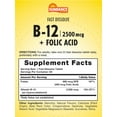 thumbnail image 2 of Fast Dissolve Vitamin B-12 | With Folic Acid | 2500mcg | 60 Count | Berry Flavor | by Sundance, 2 of 5
