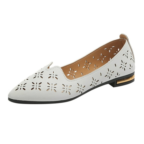 Womens Fashion Casual Point Toe Loafers Shallow Work Shoes Ladies Flat Shoes