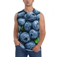 thumbnail image 1 of Fotbe Fresh Blueberries Men's Camiseta sin Mangas Estampada para Hombres, Playera Casual para Gimnasio, Entrenamiento, Playa-Medium, 1 of 7