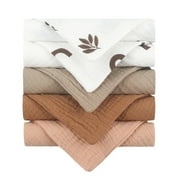 5pcs/Set Square Cotton Baby Face Towel Handkerchief Soft Absorbent Gauze Baby Towel Kids Feeding Bibs Burp Cloths Washcloth Set-H