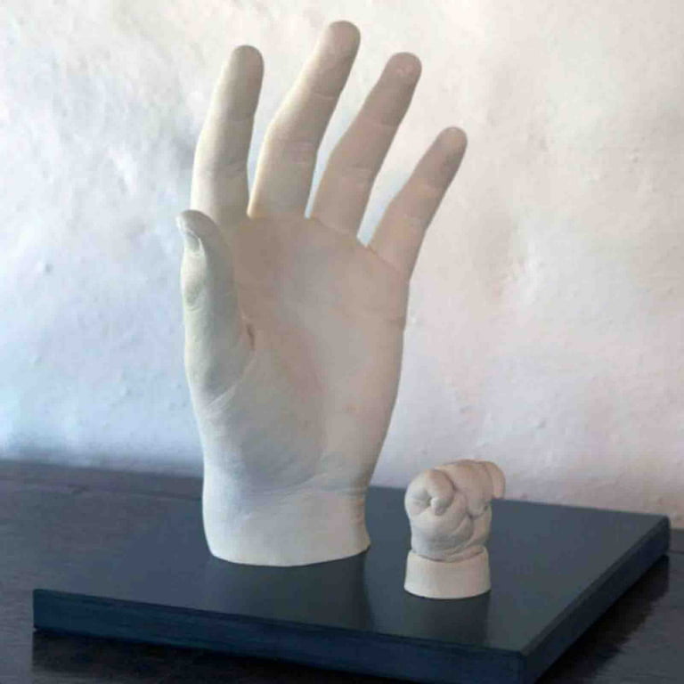 Hand Casting Kit for Couples, DIY Plaster Statue Molding Kit, Wooden  Mahogany Base DIY Hand Mold Kit, Anniversary for Men, Women, Wedding Gift