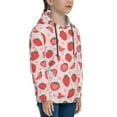 thumbnail image 3 of Sikiie Strawberry Youth Hoodie Sweatshirt Pullover Hooded Classic Casual Essentials Hoodiefor Boys Girls Kids -Medium, 3 of 6