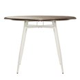 thumbnail image 2 of Weston Home Jameson 42" Round Oak Top Two-Tone Wood Dining Table, White Legs, 2 of 5