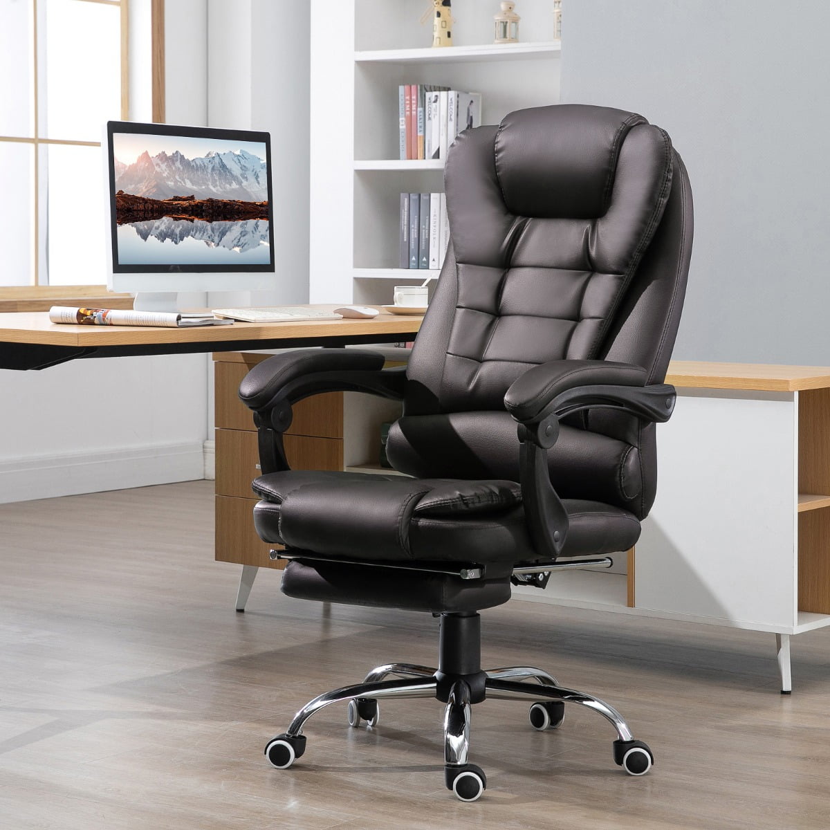 PU Leather Ergonomic Midback Executive Computer Best Desk Task Office Chair NEW 