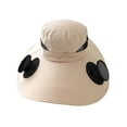 thumbnail image 3 of Solar USB Rechargeable Cooling Fan Hat - Outdoor Sun Protection Gear for Fishing Gardening Construction Summer Heat Relief Essential(Beige), 3 of 6