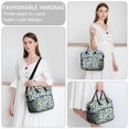 thumbnail image 6 of OBREWU Blue Pioneer Flower Women's Insulated Leakproof Large Lunch Bag, Oxford Cloth, 6 of 7