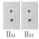 thumbnail image 2 of JIEYI Placas de Pared Coaxiales Ethernet, 1 Puerto Cable Coax TV- Tipo, 2 of 2