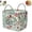 Color4, variant on Boho-Chic Quilted Floral Storage Basket, Soft Cotton Blend, Quilted Baskets With Handles For Home Decor, Picnic, Travel