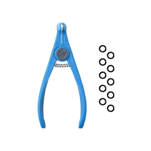 Cuda Wacky Rigging Plier with 10 O-rings, Blue, 5in