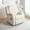 Cream/Air Leather, variant on Whitney Recliner Chair with Massage and Heating by Naomi Home-Color:Gray,Material:Air Leather