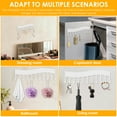 thumbnail image 5 of NUAHRHY 4Pcs Wall Necklace Organizer, Wave style Wall Mounted Necklace Key Hanging Storage Holder, Jewelry Shelf Display Hanger for Bedroom Closet-White, 5 of 11