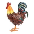 thumbnail image 2 of Colorful Rustic Metal Rooster Statue 16.14 Inch Freestanding Farmhouse Yard Art Weather Resistant Outdoor Garden Decor for Lawn Patio Porch, 2 of 7