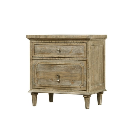 Emerald Home Interlude Sandstone Gray Nightstand With Turned Wood