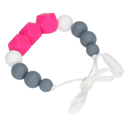

Baby Nursing Necklace Portable Practical Silicone Material Teething Toys For Outdoor Green Rose Red Dark Blue