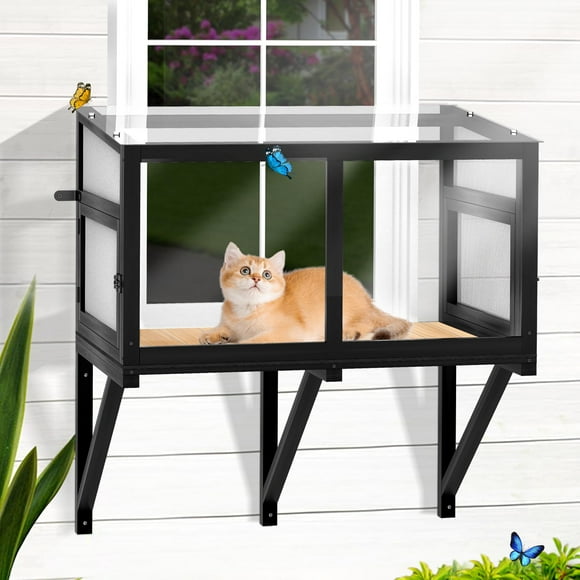 Caja con ventana para gatos Catio Outdoor, percha para gatos FunXplore