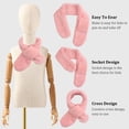 thumbnail image 2 of Fleece Boys Girls Scarf Warm Winter Autumn Kids Collar Scarf Neck Warmer Children Scarf 1-6 Years (Pink), 2 of 5