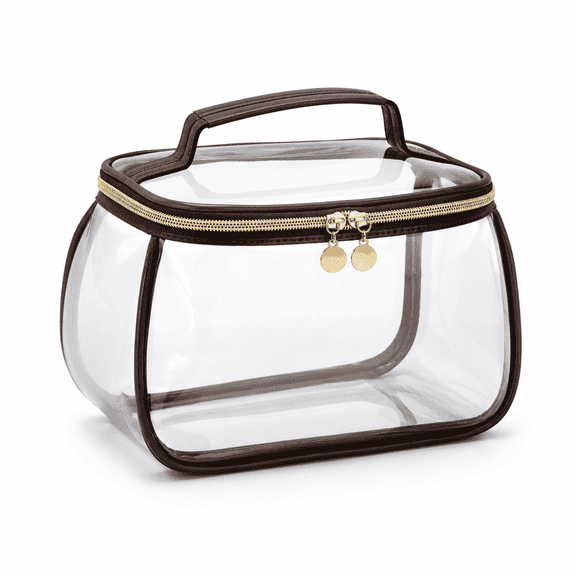 PLERISE Large Capacity Waterproof Travel Vanity Case for Skincare and Toiletries